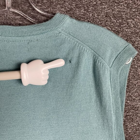 Bobby Jones Sweater Vest Mens L Wool Work Office Capsule Minimal Career FLAW - Picture 8 of 9